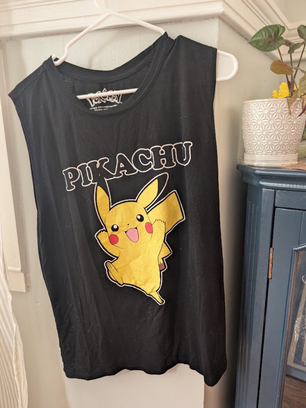 Pokemon Black Pikachu Graphic Tank Top
